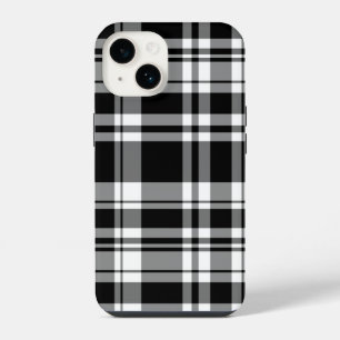 Black and white tartan plaid Case-Mate iPhone case