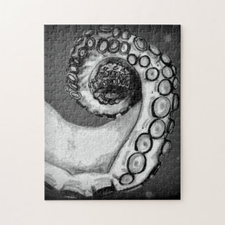 Black and White Tentacle and Bubbles Puzzle