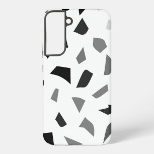 Black and White Terrazzo Pattern Samsung Galaxy Case