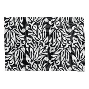 Black and white textile. pillowcase