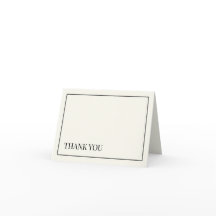 Black and White Thank You Card V1