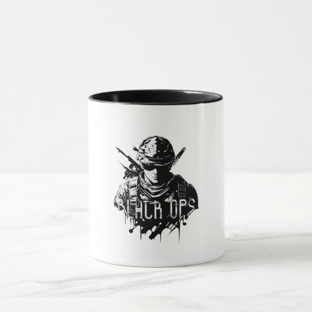 Black and White The Black Ops Mug (Centre)