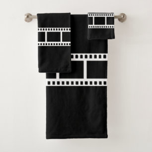 Black and White Theatre Drama Bath Decor Towel Set