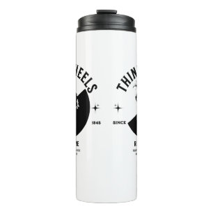 Black and White Thermal Tumbler for Bicycle Riders