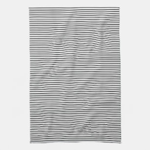Black And White Thin PinStripe Hand Towel