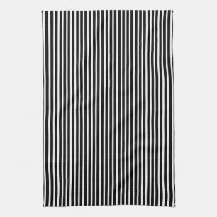 Black and White Thin Striped Kitchen Towel