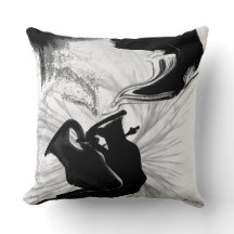 Black and White Throw Pillow