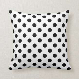 Black and White Throw Pillow, Polka Dots Throw Pillow