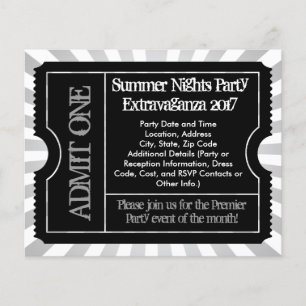 Black and White Ticket Flyers, Custom Printing Flyer