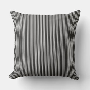 Black and White Ticking Stripe Cushion