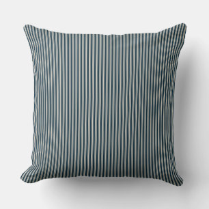 Black and White Ticking Stripe Throw Pillow