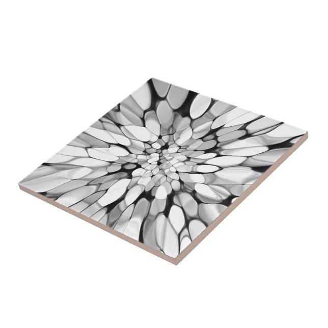 Black and white Tie-dye Tile (Side)