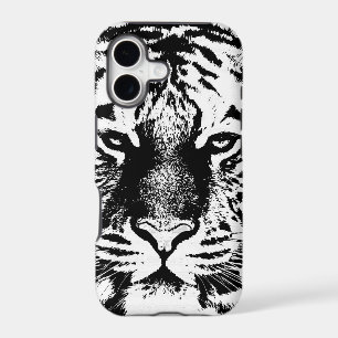 Black and White Tiger Face