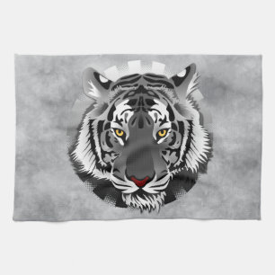 Black And White Tiger Kitchen Towel