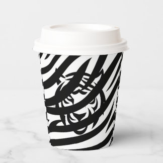 Black and White Tiger Paper Cups
