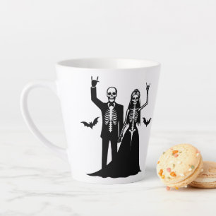 Black and White Til Death Latte Mug