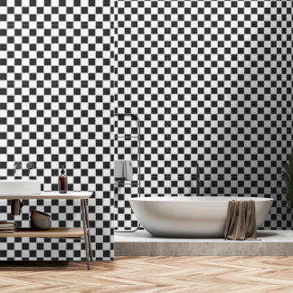 Black and White Tile Wallpaper