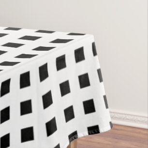 Black and White Tiles Pattern Tablecloth