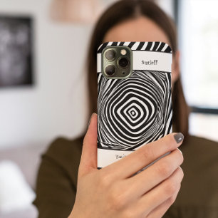 Black and White Time Warp Illusion Case-Mate iPhone 14 Case