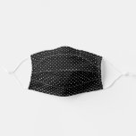 Black and White Tiny Dots Pattern Cloth Face Mask