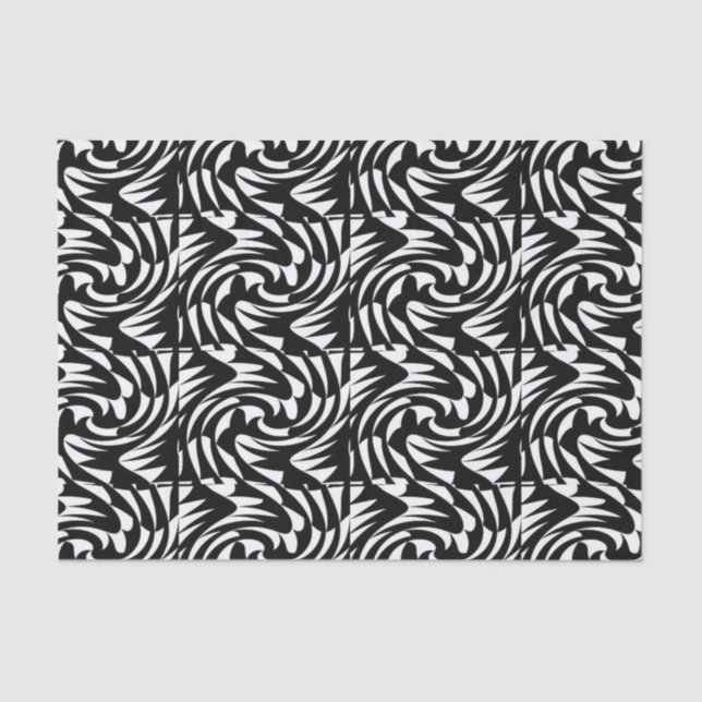 BLACK AND WHITE Tissue Paper (Front)