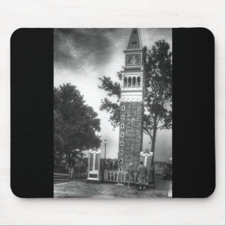Black And White Tower Mouse Pad