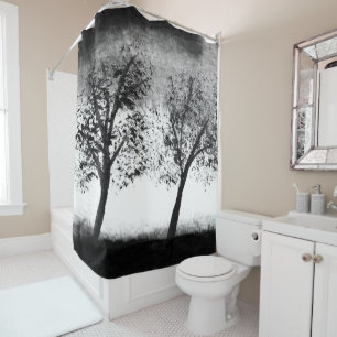 Black and white Trees Elegant minimalistic