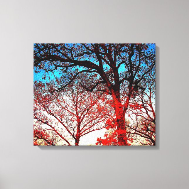 Black and White Trees in Winter Photo Canvas Print (Front)