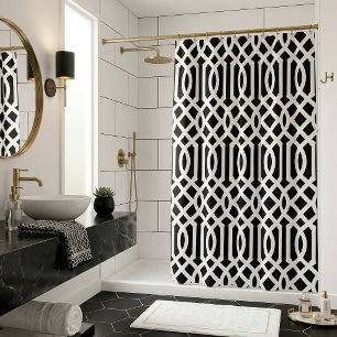 Black and White Trellis   Editable Colours