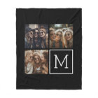 Black and White Trendy Photo Collage with Monogram