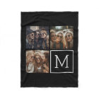 Black and White Trendy Photo Collage with Monogram