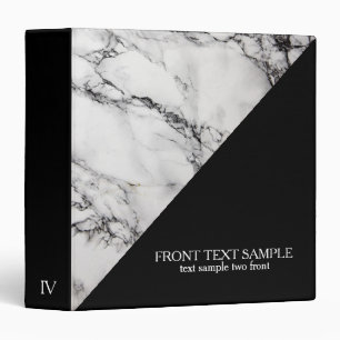 Black And White Triangle Marble Stone Binder