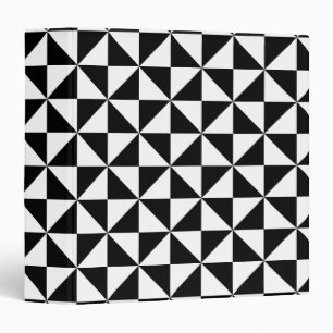 Black And White Triangle Pattern Binder