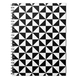 Black And White Triangle Pattern Notebook