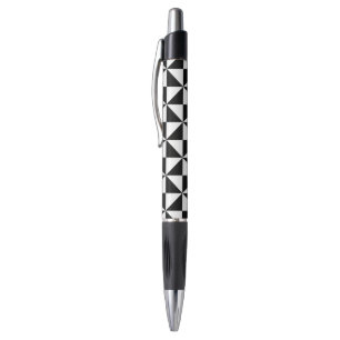 Black And White Triangle Pattern Pen