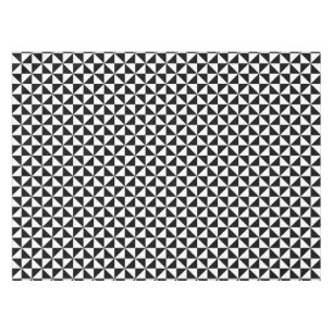 Black And White Triangle Pattern Tablecloth