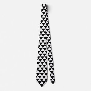 Black and White Triangle Pattern Tie