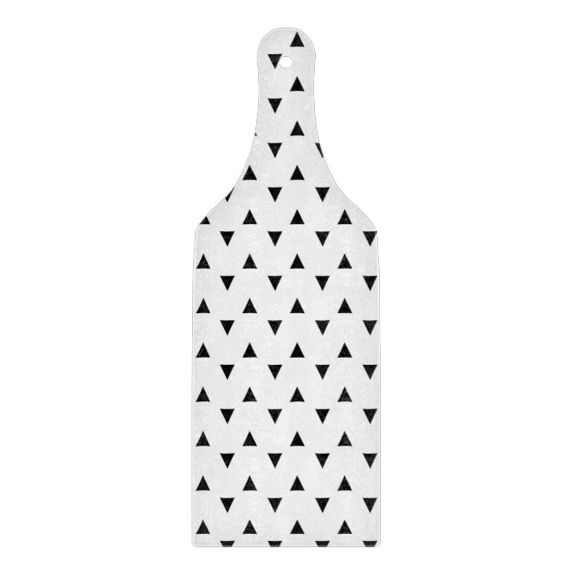 Black and White Triangles Cutting Board (Front)