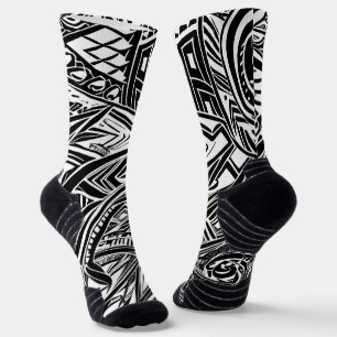 Black And White Tribal Abstract Socks