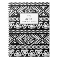 Black and White Tribal Aztec Pattern Personalized
