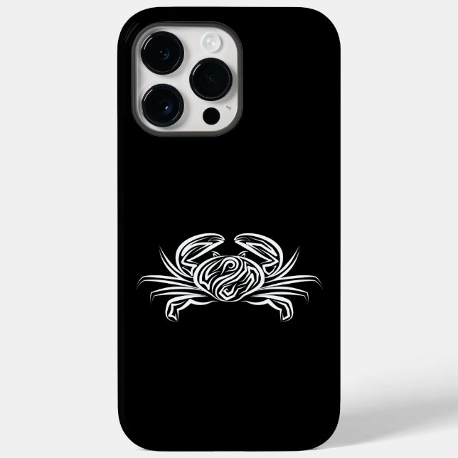 Black and White Tribal Crab Case-Mate iPhone Case (Back)