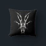 Black and White Tribal Deer Skull Hunting Design Throw Pillow<br><div class="desc">Make a bold statement with this unique, intricately detailed Deer Skull Tribal Design. Featuring a striking black and white image, this artwork reimagines the classic hunting trophy with a dark, modern edge. Perfect for deer hunters looking for gear that stands out from the traditional camo, this "scary-cool" tribal aesthetic adds...</div>