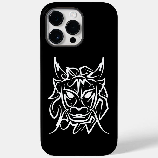 Black and White Tribal Dragon Case-Mate iPhone Case (Back)
