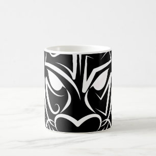 Black and White Tribal Dragon Coffee Mug