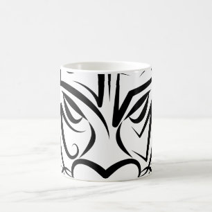 Black and White Tribal Dragon Coffee Mug