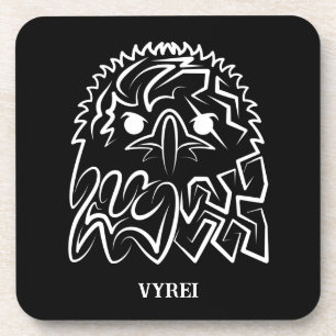 Black and White Tribal Eagle Coaster
