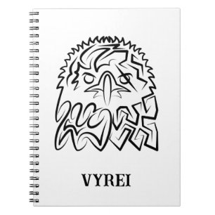 Black and White Tribal Eagle Notebook