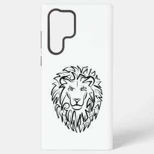 Black and White Tribal Lion Samsung Galaxy Case