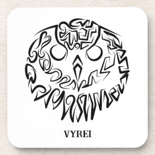 Black and White Tribal Owl Coaster