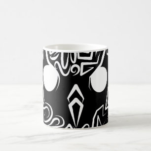 Black and White Tribal Owl Coffee Mug
